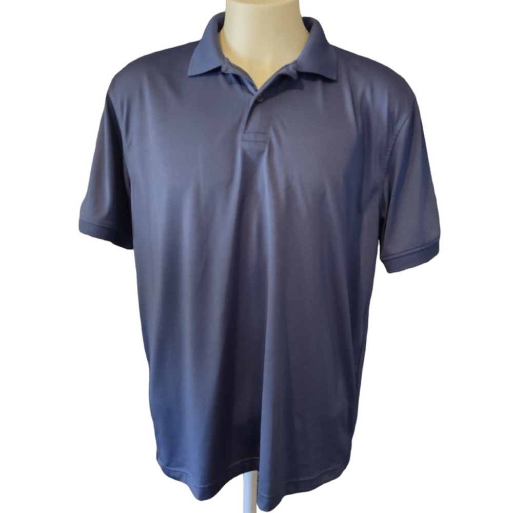 IZOD Polo Shirt XL Men Golf Athleisure Navy Blue Performance Relaxed Fit 13Z0111